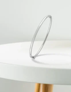Bracelet jonc ouvrant en or blanc 375 ‰ SO OR