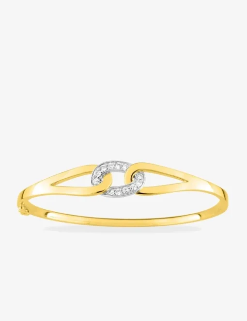 Bracelet jonc ouvrant et oxydes de zirconium SO OR