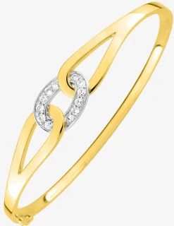 Bracelet jonc ouvrant et oxydes de zirconium SO OR