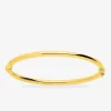 Bracelet jonc ouvrant fil rond 4 mm or jaune 375‰ SO OR