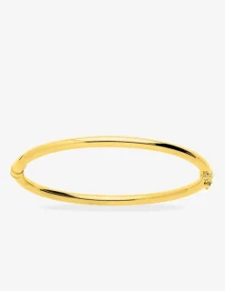 Bracelet jonc ouvrant fil rond 4 mm or jaune 375‰ SO OR