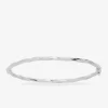 Bracelet jonc ouvrant fil torsadé 3 mm or blanc 375‰ SO OR