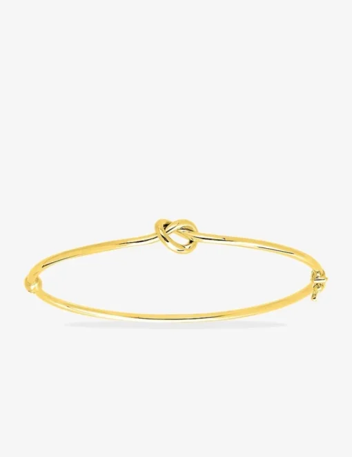 Bracelet jonc ouvrant nœud or jaune 750‰ SO OR