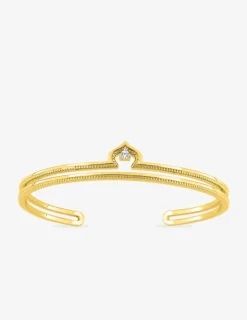 Bracelet jonc plaqué or et oxyde de zirconium SO OR
