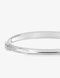 Bracelet jonc tube ovale 5,5 mm argent 925‰ rhodié SO OR