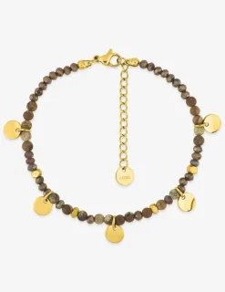 Bracelet élastique acier marron et doré SO OR