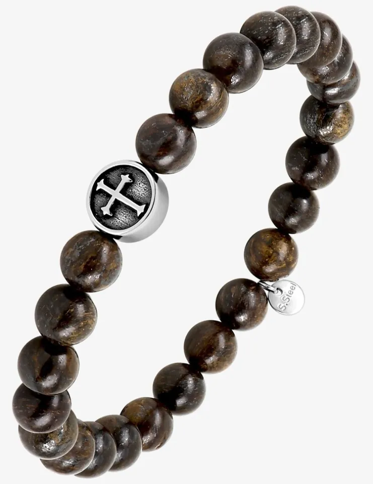 Bracelet élastique bronzite acier SO OR