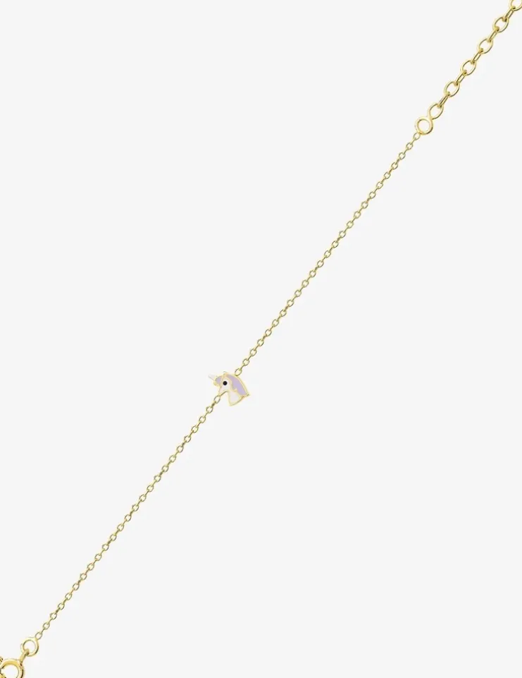 Bracelet licorne plaqué or et laque SO OR