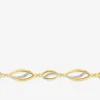 Bracelet losanges bicolores plaqué or, rhodium et oxydes de zirconium SO OR