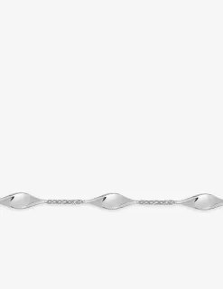 Bracelet losanges ondulés argent 925‰ rhodié SO OR