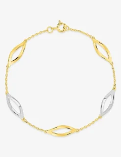 Bracelet losanges plaqué or et losanges rhodium SO OR