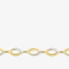 Bracelet losanges plaqué or, rhodium et oxydes de zirconium SO OR