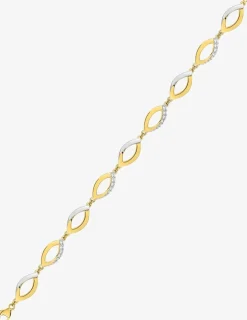 Bracelet losanges plaqué or, rhodium et oxydes de zirconium SO OR