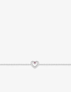 Bracelet Love or blanc 750‰ et saphir rose SO OR