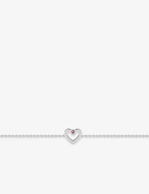 Bracelet Love or blanc 750‰ et saphir rose SO OR