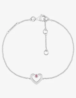 Bracelet Love or blanc 750‰ et saphir rose SO OR