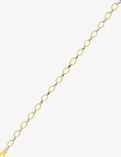 Bracelet maille creuse bicolore or 750 ‰ SO OR