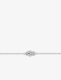 Bracelet main de Fatma acier et cristal bleu synthétique SO OR