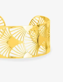 Bracelet manchette Art déco or jaune 750‰ SO OR