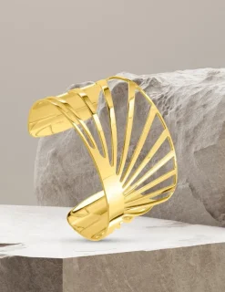 Bracelet Manchette en acier doré SO OR