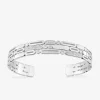 Bracelet manchette en argent 925 ‰ rhodié et oxydes de zirconium SO OR