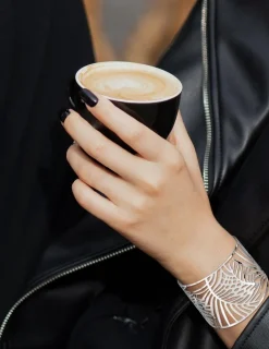 Bracelet manchette fantaisie en acier SO OR