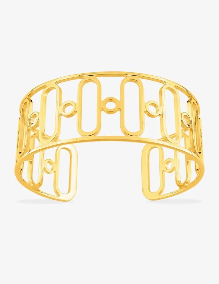 Bracelet manchette ouvert en plaqué or SO OR
