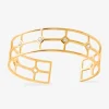 Bracelet manchette plaqué or et oxydes de zirconium SO OR