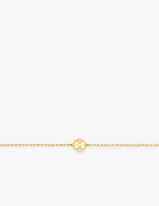 Bracelet Mélodie Or jaune 375‰ et laque ivoire SO OR
