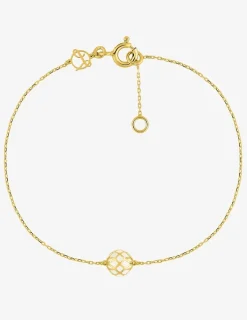 Bracelet Mélodie Or jaune 375‰ et laque ivoire SO OR