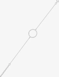 Bracelet motif cercle en argent 925 ‰ rhodié et oxydes de zirconium SO OR