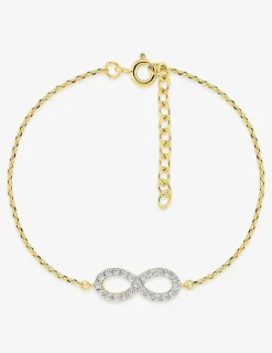 Bracelet motif infini plaqué or, rhodium et oxydes de zirconium SO OR