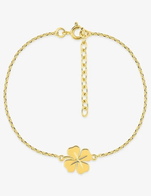 Bracelet motif "fleur" en plaqué or SO OR