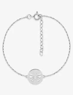 Bracelet motif "papillon" argent 925 ‰ rhodié SO OR