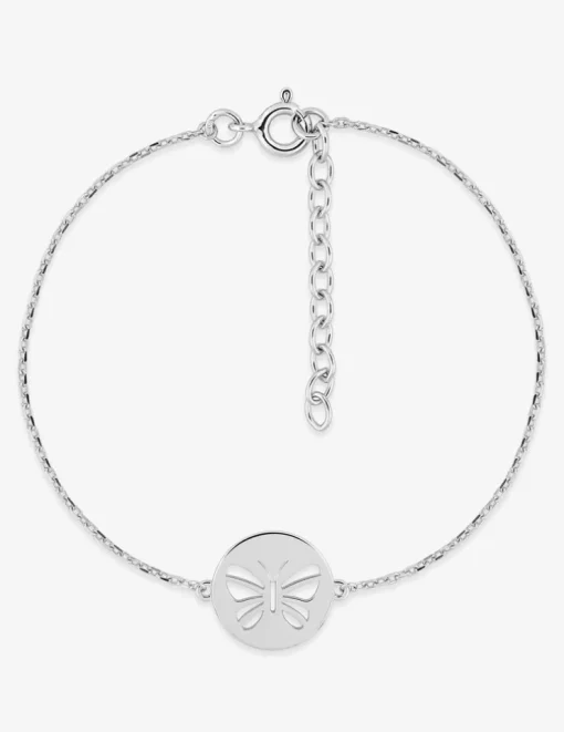 Bracelet motif "papillon" argent 925 ‰ rhodié SO OR