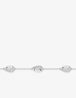 Bracelet motifs de boucle argent 925‰ rhodié et oxydes de zirconium SO OR