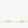 Bracelet motifs plaqué or oxydes de zirconium et rhodium SO OR