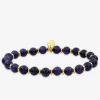 Bracelet nylon, acier doré et Œil de Tigre SO OR