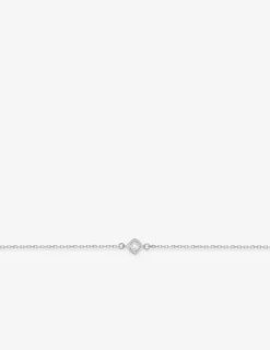 Bracelet or 750 ‰ blanc diamant 0,04 ct. serti clos SO OR