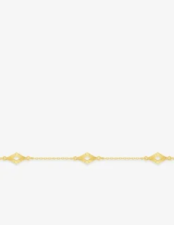 Bracelet or 375 ‰ jaune avec motif losange répétitif SO OR