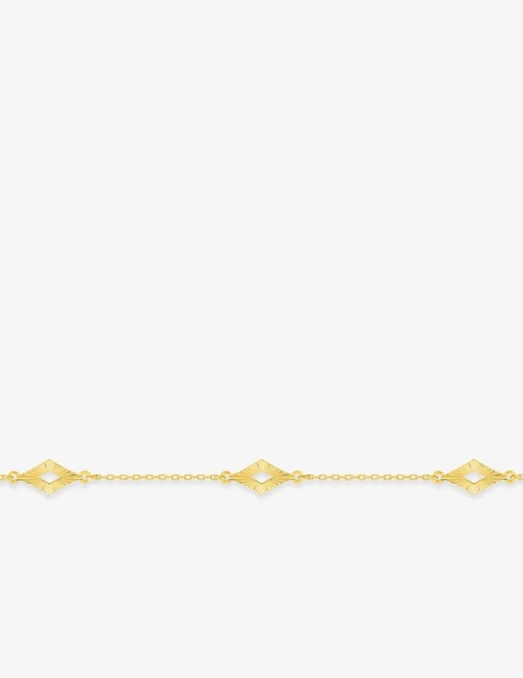 Bracelet or 375 ‰ jaune avec motif losange répétitif SO OR