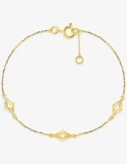 Bracelet or 375 ‰ jaune avec motif losange répétitif SO OR