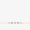 Bracelet or 375 ‰ jaune avec topaze, améthyste et péridot SO OR