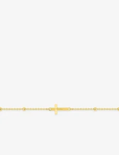 Bracelet or 375 ‰ jaune avec croix SO OR