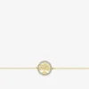 Bracelet or 750 ‰ jaune et rhodium avec jeton arbre de vie et oxydes de zirconium SO OR