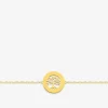 Bracelet or 750 ‰ jaune, jeton arbre de vie SO OR
