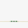 Bracelet or 375 ‰ souple avec emeraude et oxyde de zirconium SO OR