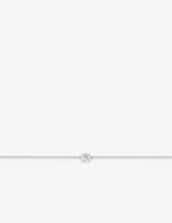 Bracelet or 375‰ souple avec oxyde blanc serti griffes SO OR