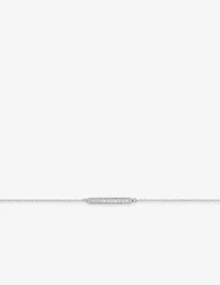 Bracelet or blanc 750 ‰ et motif barrette oxyde de zirconium SO OR