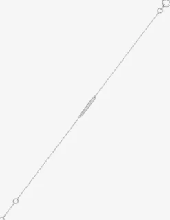 Bracelet or blanc 750 ‰ et motif barrette oxyde de zirconium SO OR